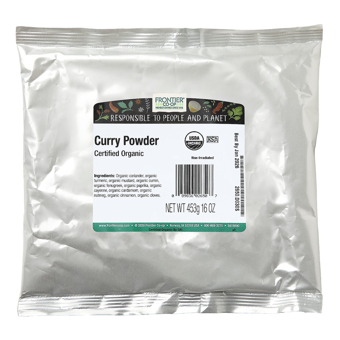 Organic Frontier Co-op Curry Powder, 16 oz (453g) - Indian Cooking Essentials - Image 2