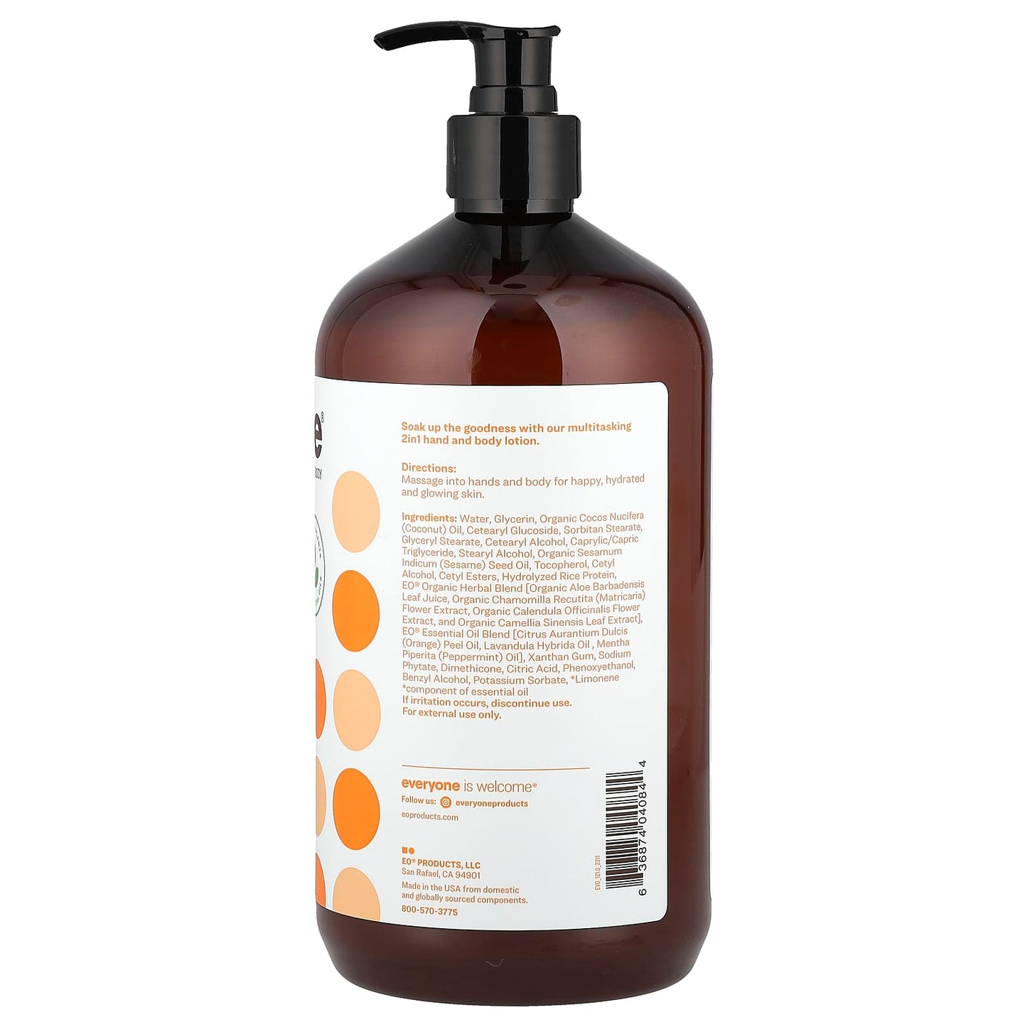 Citrus + Mint Nourishing Lotion for Hands and Body, 32 fl oz - Image 2