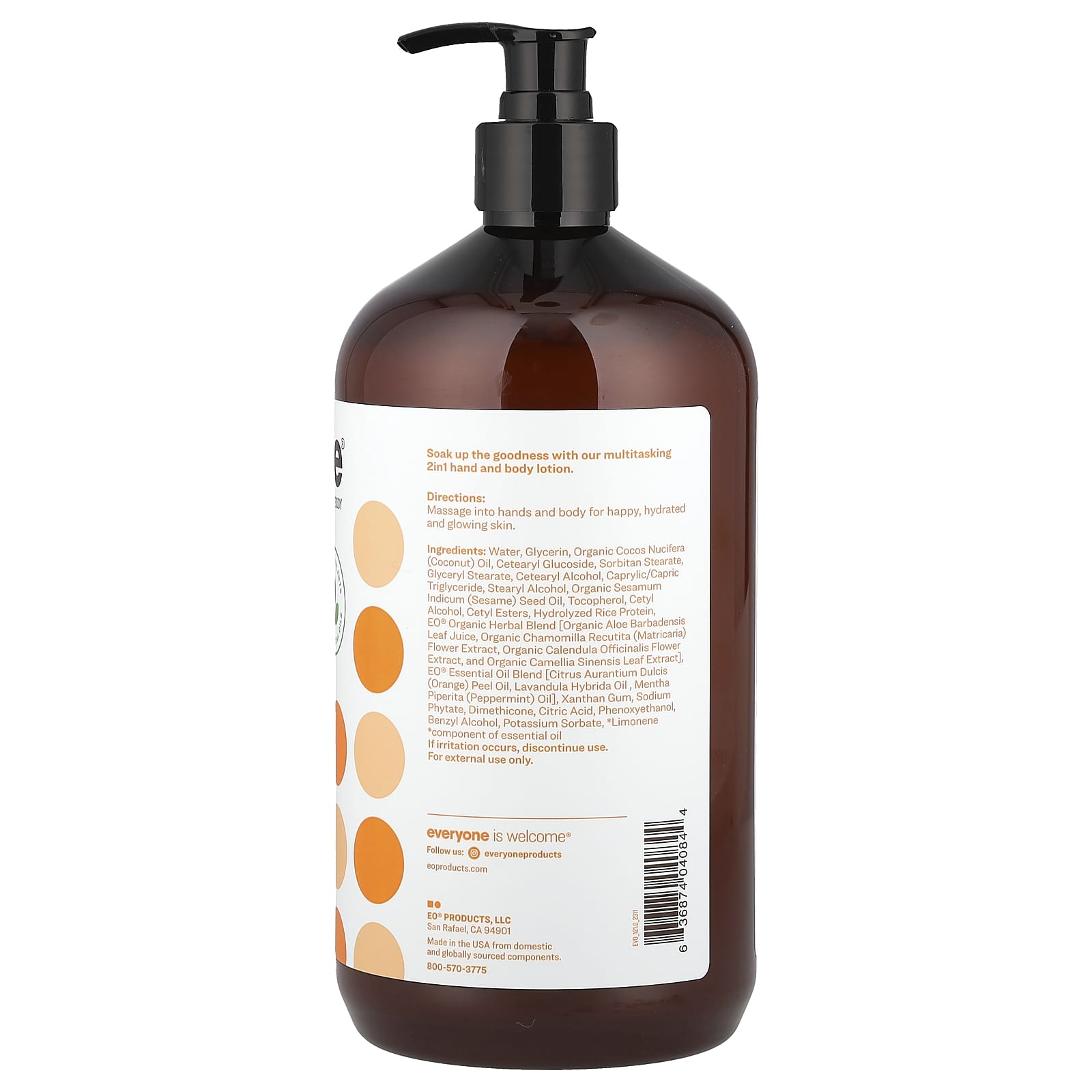 Citrus + Mint Nourishing Lotion for Hands and Body, 32 fl oz - Image 2
