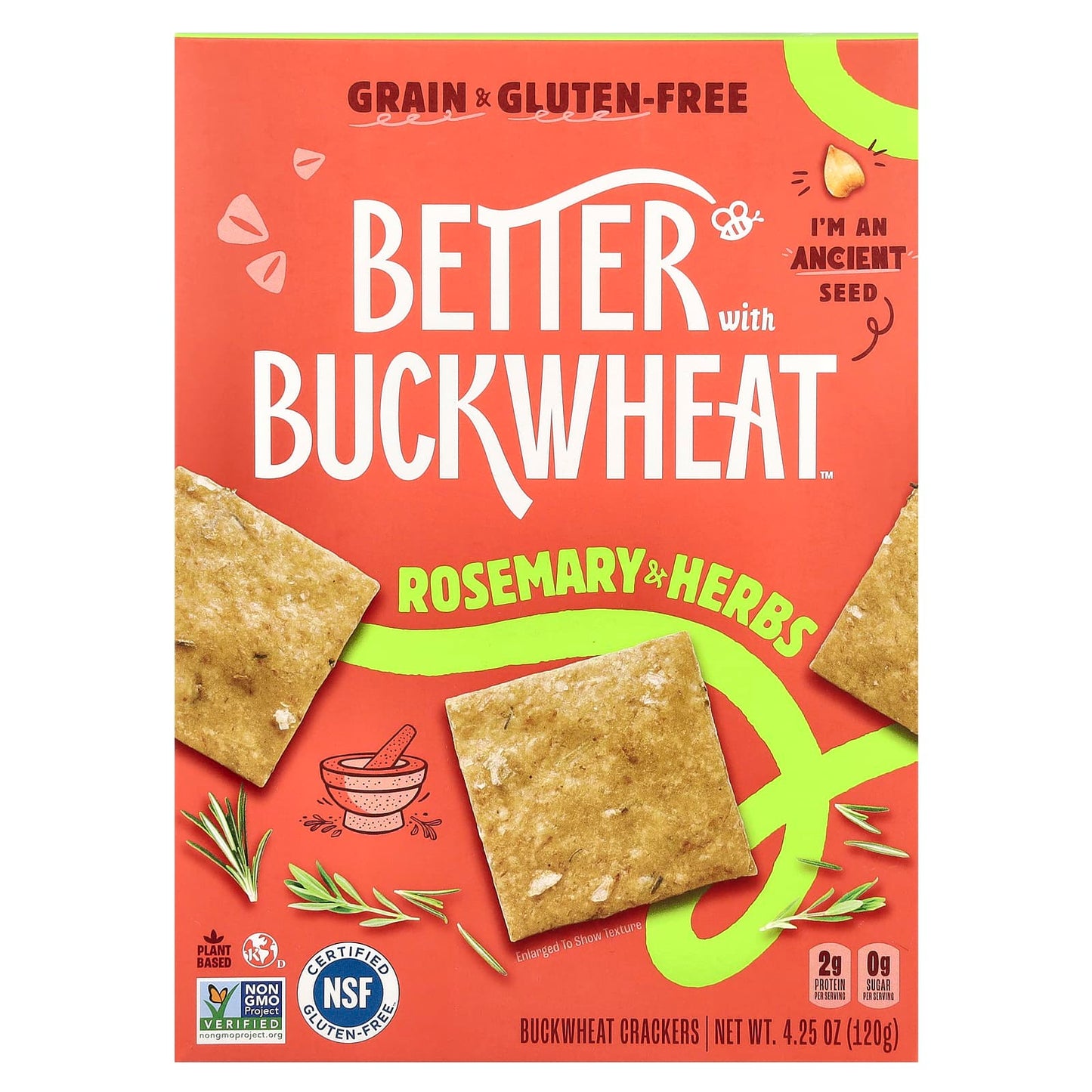 Buckwheat Crackers with Rosemary & Herbs - Grain-Free & Gluten-Free - Image 1
