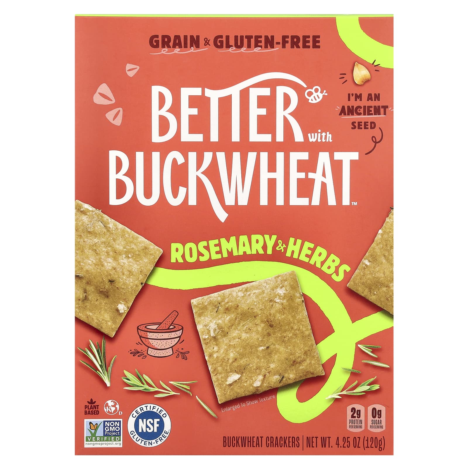 Buckwheat Crackers with Rosemary & Herbs - Grain-Free & Gluten-Free - Image 1