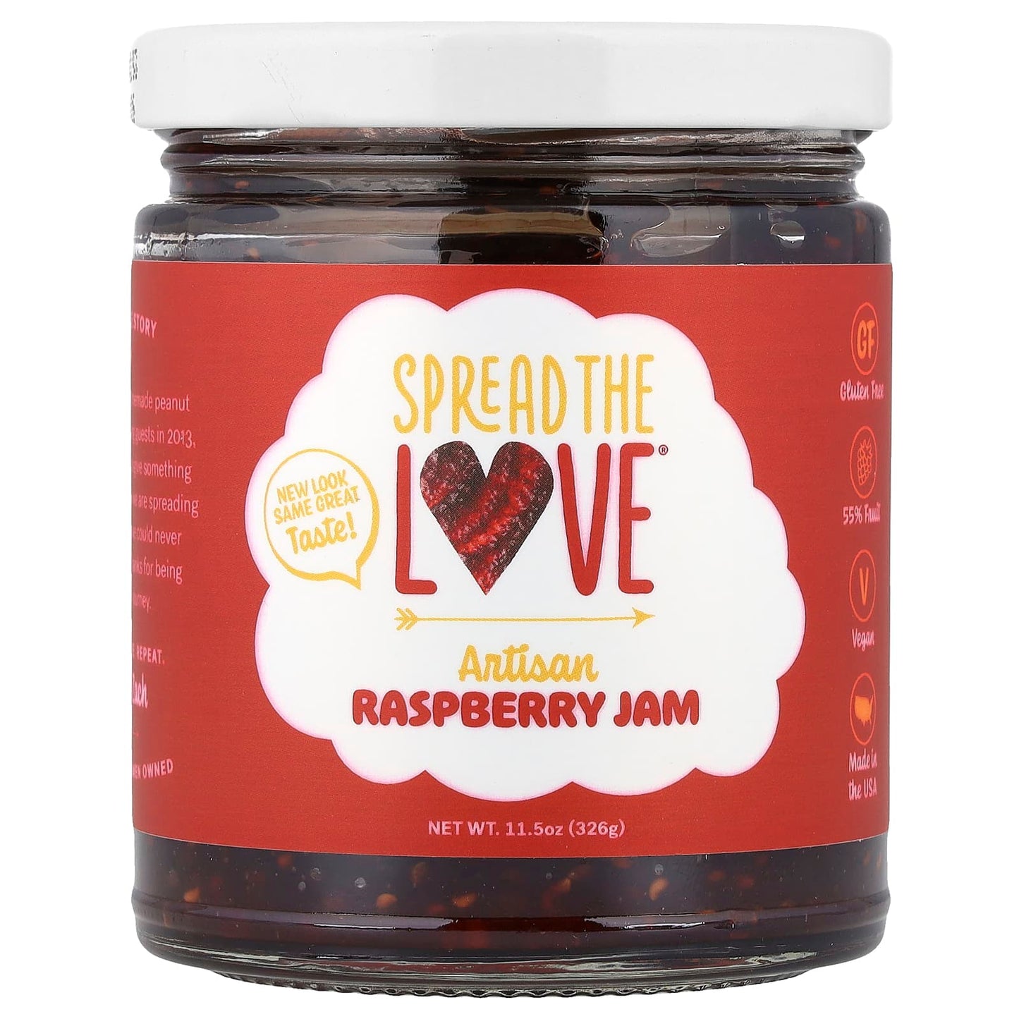 Spread The Love, Artisan Raspberry Jam, 11.5 oz (326 g) - Image 1