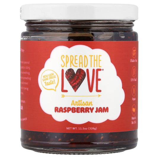 Spread The Love, Artisan Raspberry Jam, 11.5 oz (326 g) - Image 1