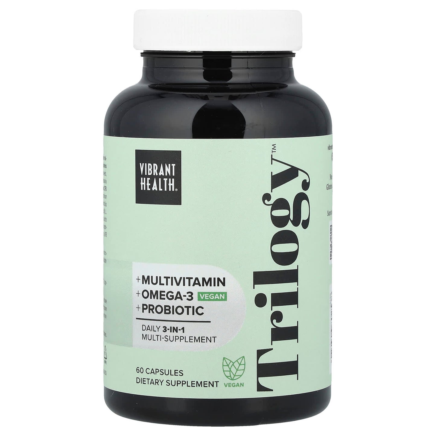 Vibrant Health, Trilogy™, Daily 3-in-1 Multi-Supplement, Vegan, 60 Capsules - Image 1