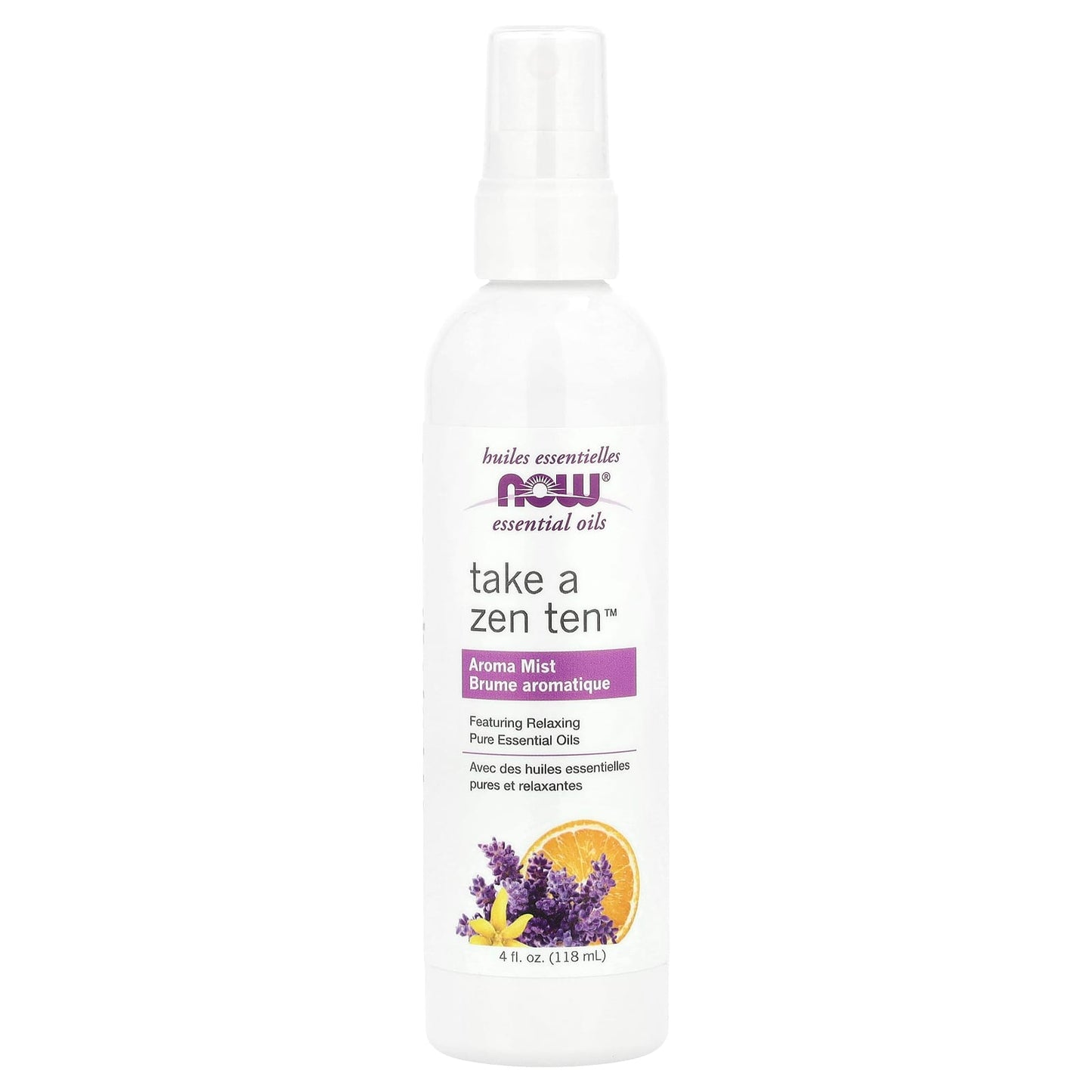 NOW Foods, Essential Oils, Take a Zen Ten™ Aroma Mist, 4 fl oz (118 ml) - Image 1
