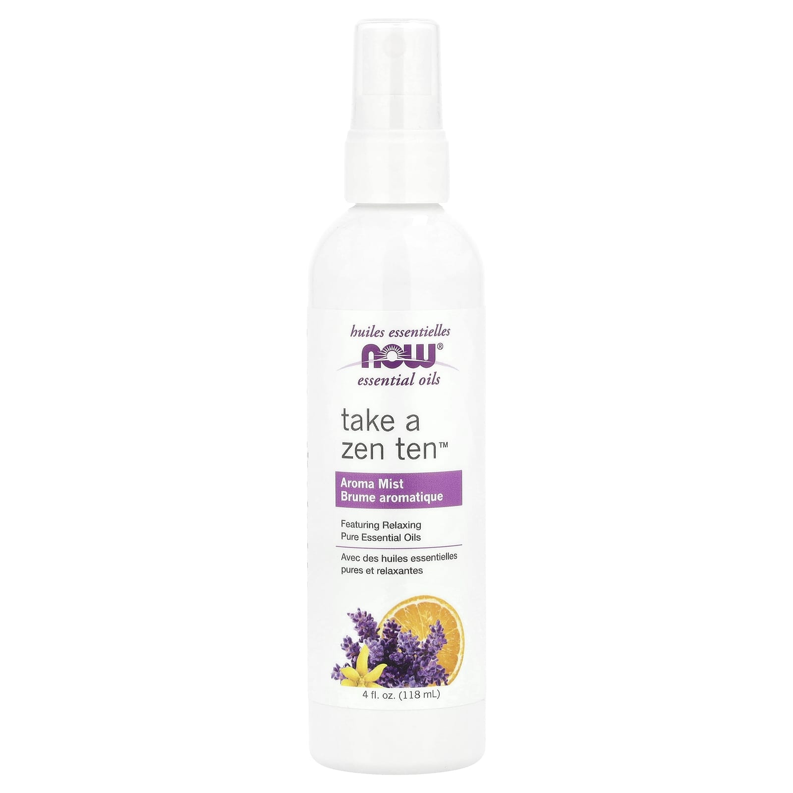 NOW Foods, Essential Oils, Take a Zen Ten™ Aroma Mist, 4 fl oz (118 ml) - Image 1