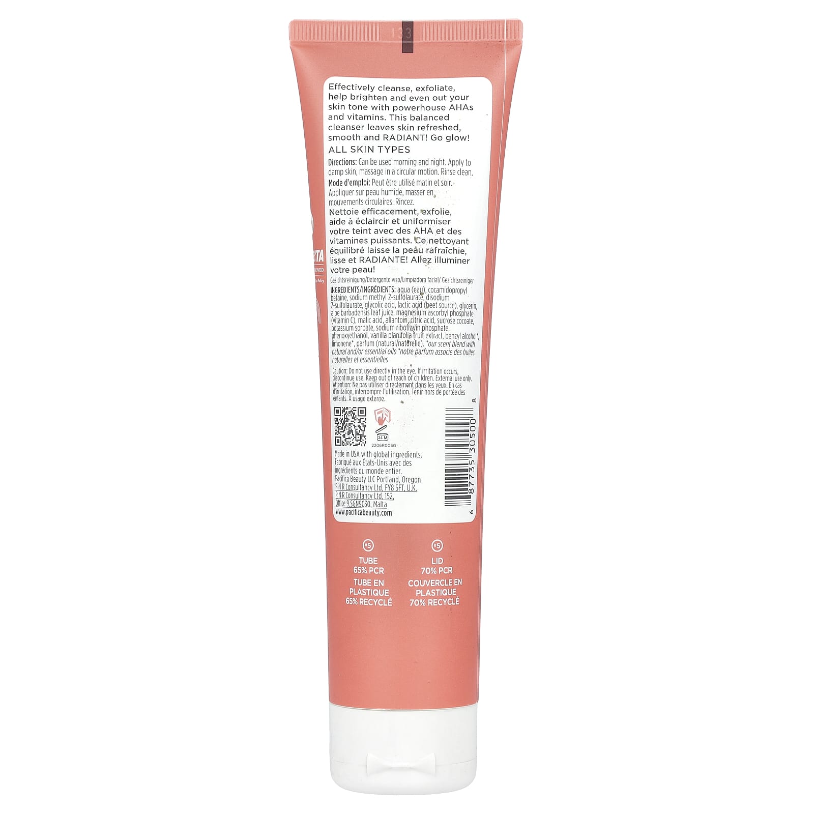 Pacifica, Glow Baby, Brightening Face Wash, 5 fl oz (147 ml) - Image 2