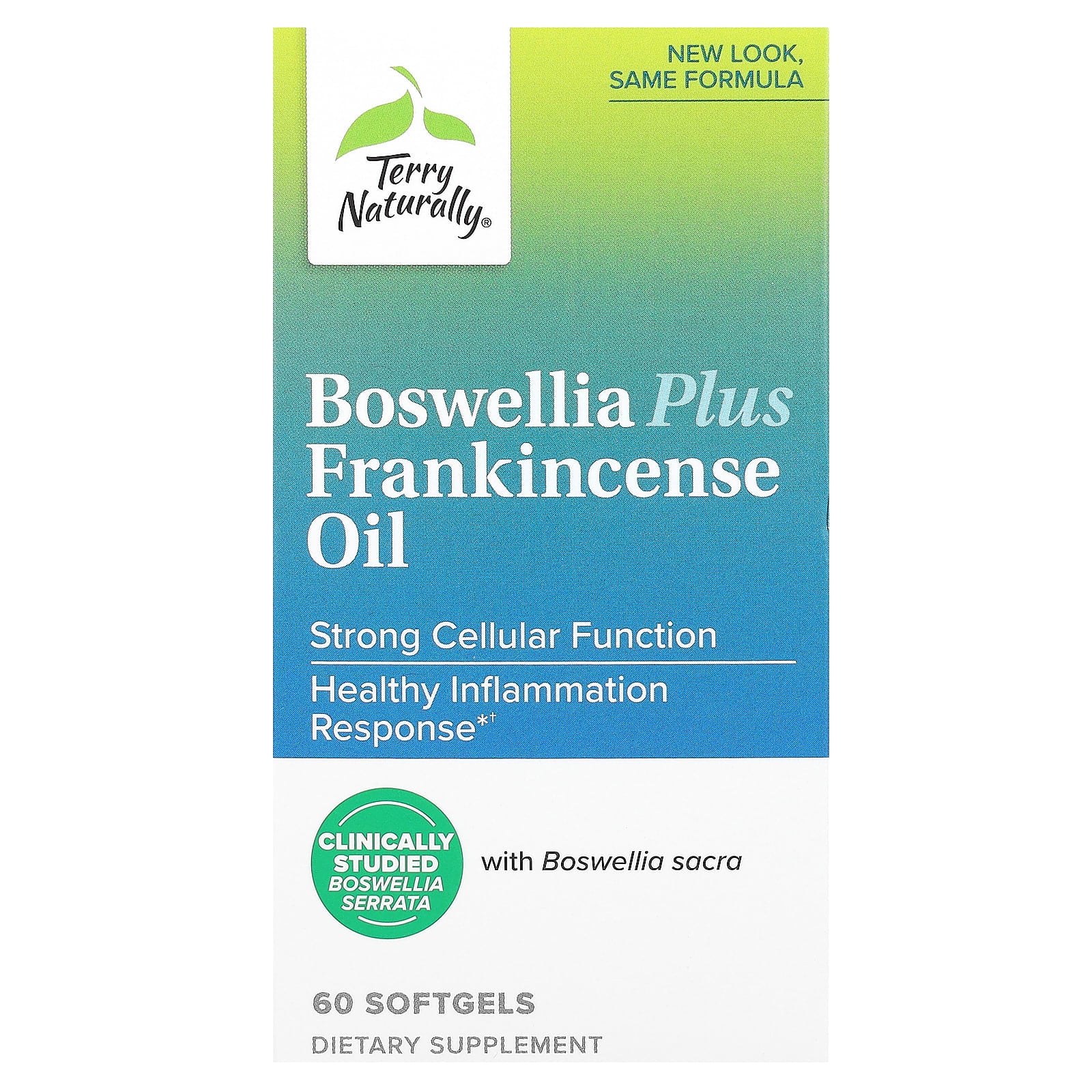 Terry Naturally, Boswellia Plus Frankincense Oil, 60 Softgels - Image 1