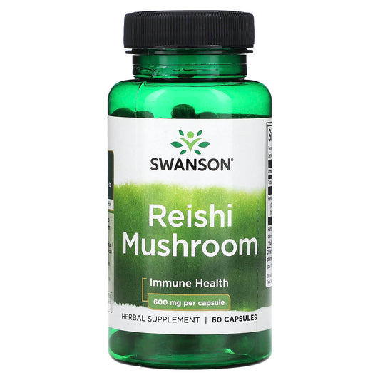 Swanson, Reishi Mushroom, 600 mg, 60 Capsules - Image 1