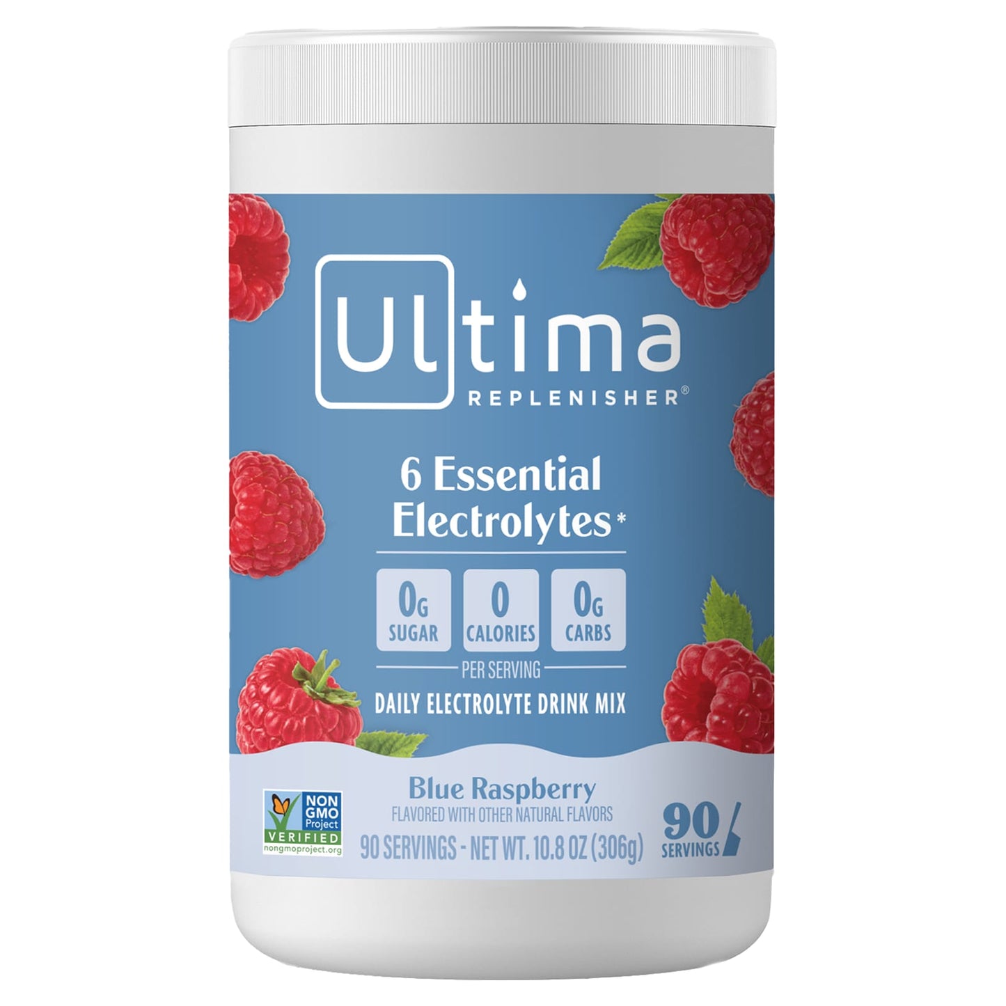 Ultima Replenisher, Electrolyte Mix, Blue Raspberry, 11.1 oz (315 g) - Image 1