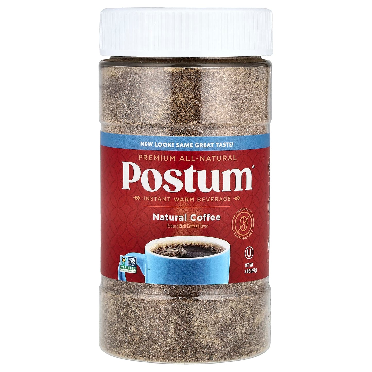 Postum, Instant Warm Beverage, Natural Coffee, Caffeine Free, 8 oz (227 g) - Image 1