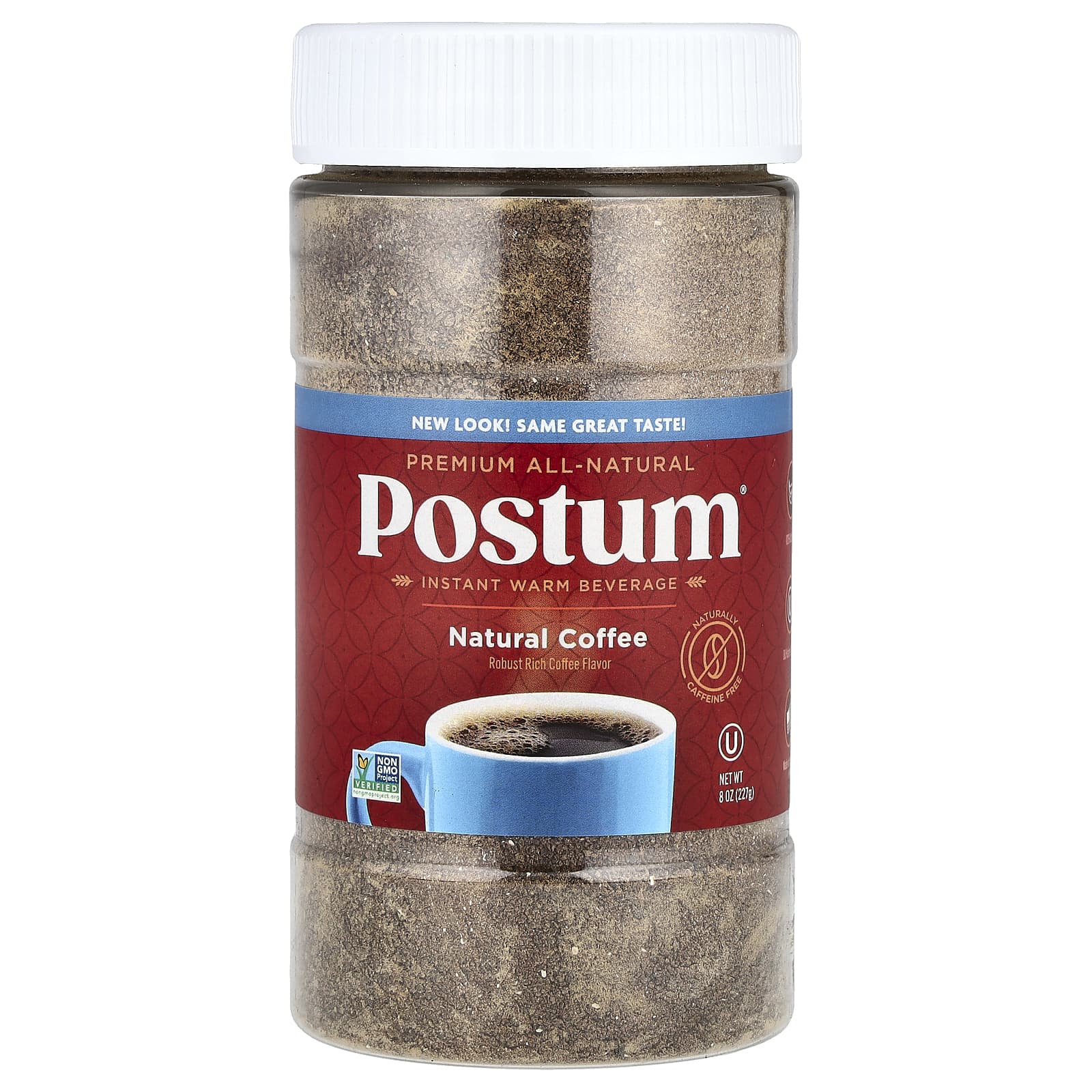 Postum, Instant Warm Beverage, Natural Coffee, Caffeine Free, 8 oz (227 g) - Image 1