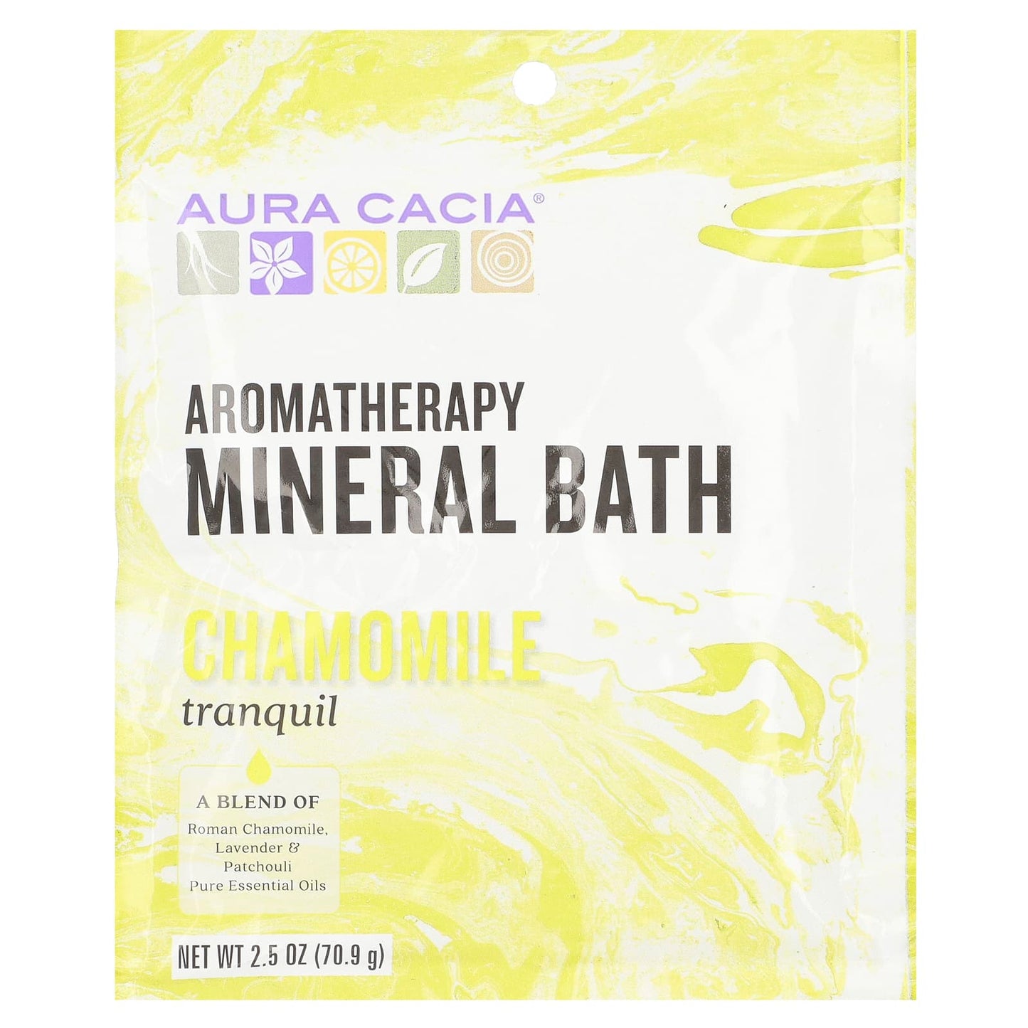 Aura Cacia Chamomile Aromatherapy Mineral Bath, 2.5 oz - Relax and Unwind - Image 1