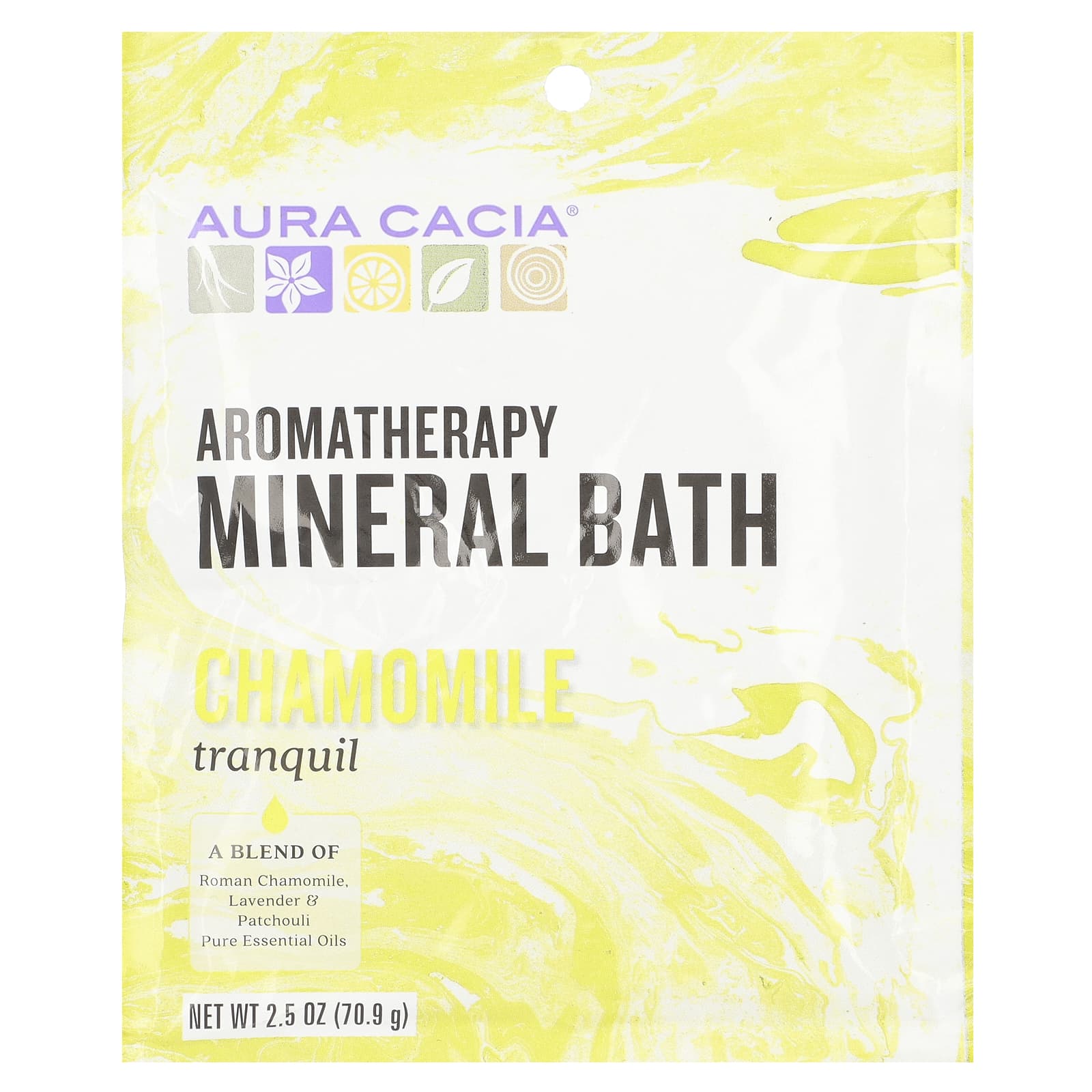Aura Cacia Chamomile Aromatherapy Mineral Bath, 2.5 oz - Relax and Unwind - Image 1