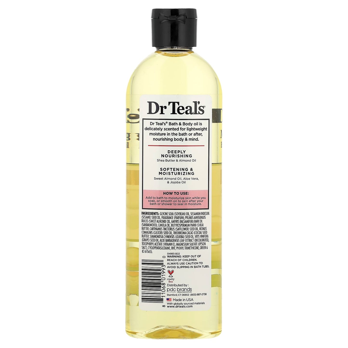 Dr. Teal's Moisturizing Bath & Body Oil with Shea Butter & Almond Oil - Image 2