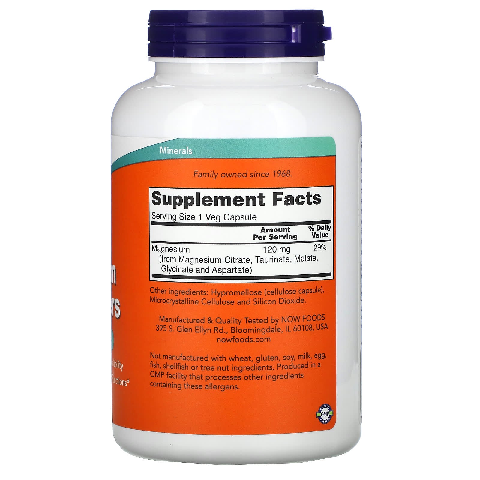 NOW Foods, Magnesium Transporters, 180 Veg Capsules - Image 2