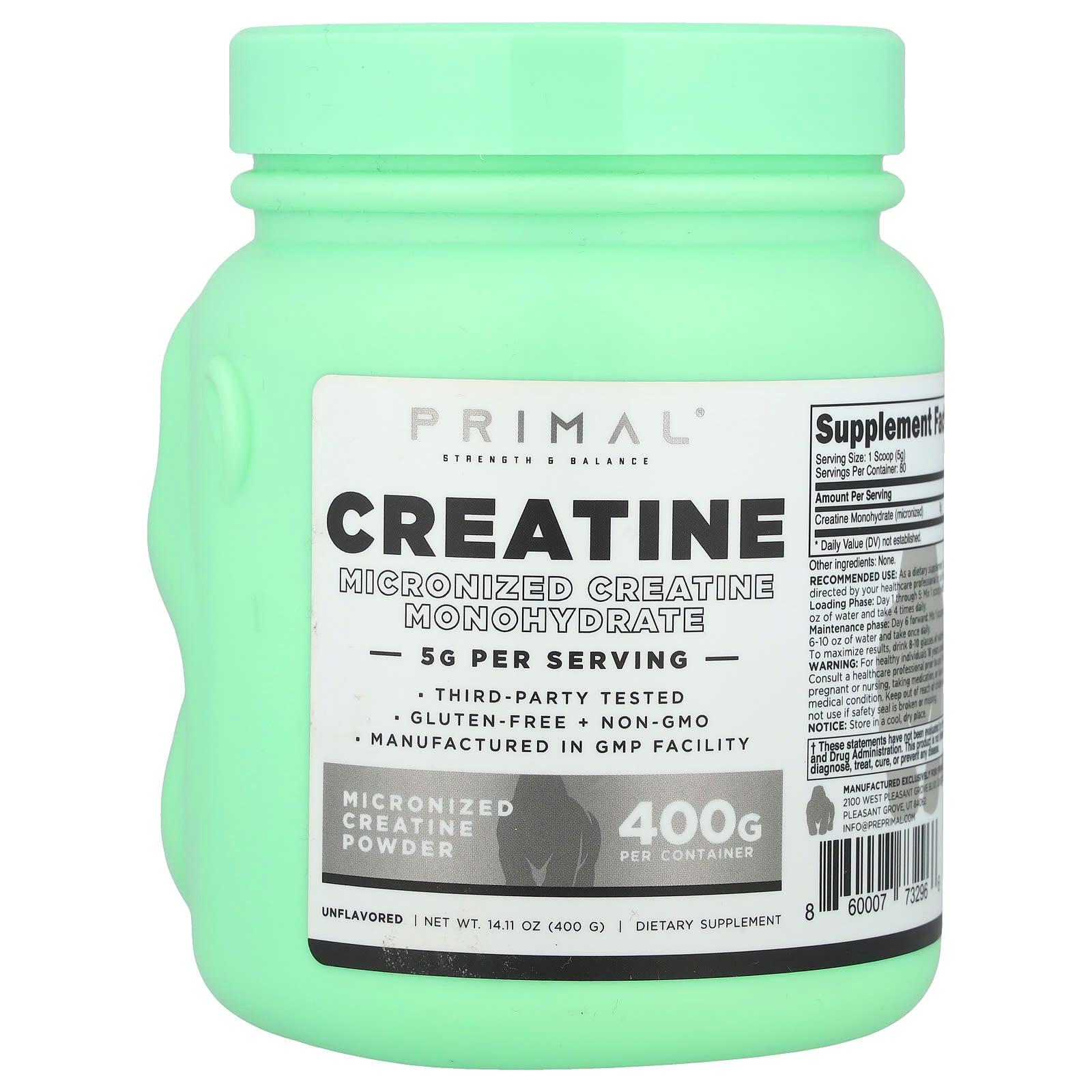 PrePrimal, Creatine Powder, Unflavored  , 14.11 oz (400 g) - Image 2