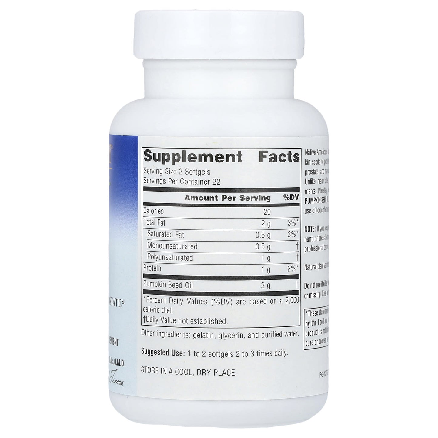 Planetary Herbals, Full Spectrum™ Pumpkin Seed Oil, 45 Softgels (500 mg per Softgel) - Image 2