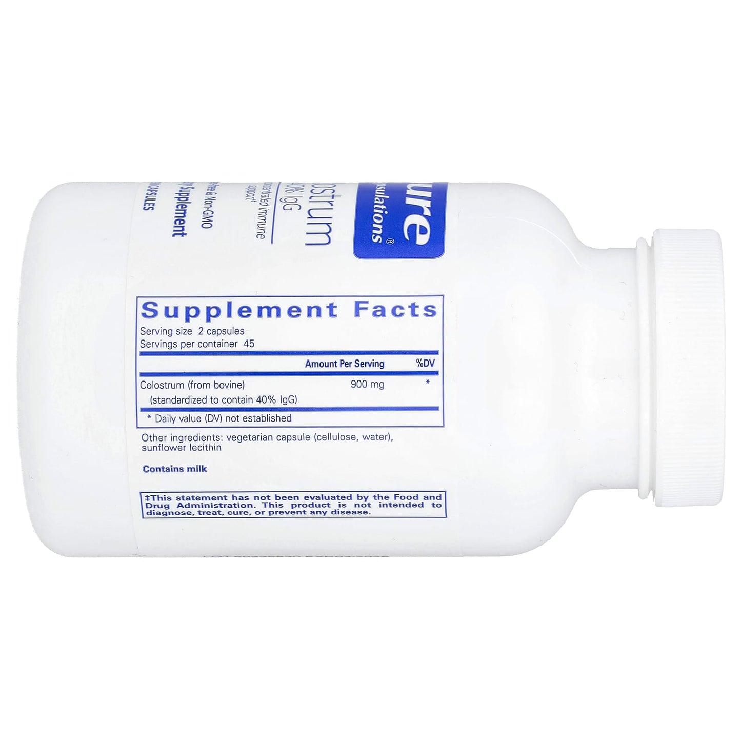 Pure Encapsulations, Colostrum, 90 Capsules (450 mg per Capsule) - Image 2