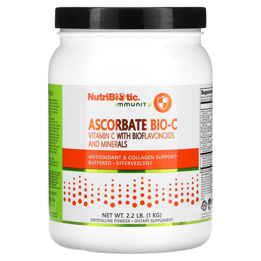 NutriBiotic, Immunity, Ascorbate Bio-C, Vitamin C with Bioflavonoids and Minerals, 2.2 lb (1 kg) - Image 1