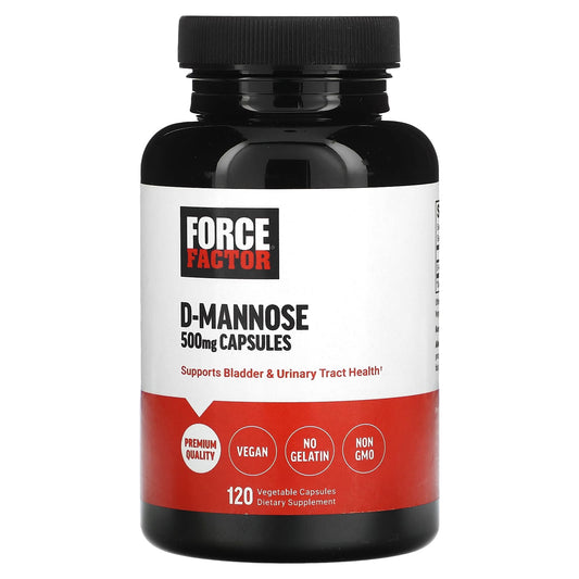D-Mannose by Force Factor - Supports Bladder Health - 120 Capsules - Image 1