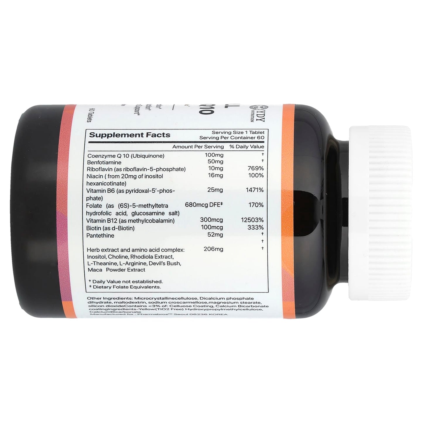 YDY, All Active BQ10 With Quatrefolic®, 60 Tablets - Image 2