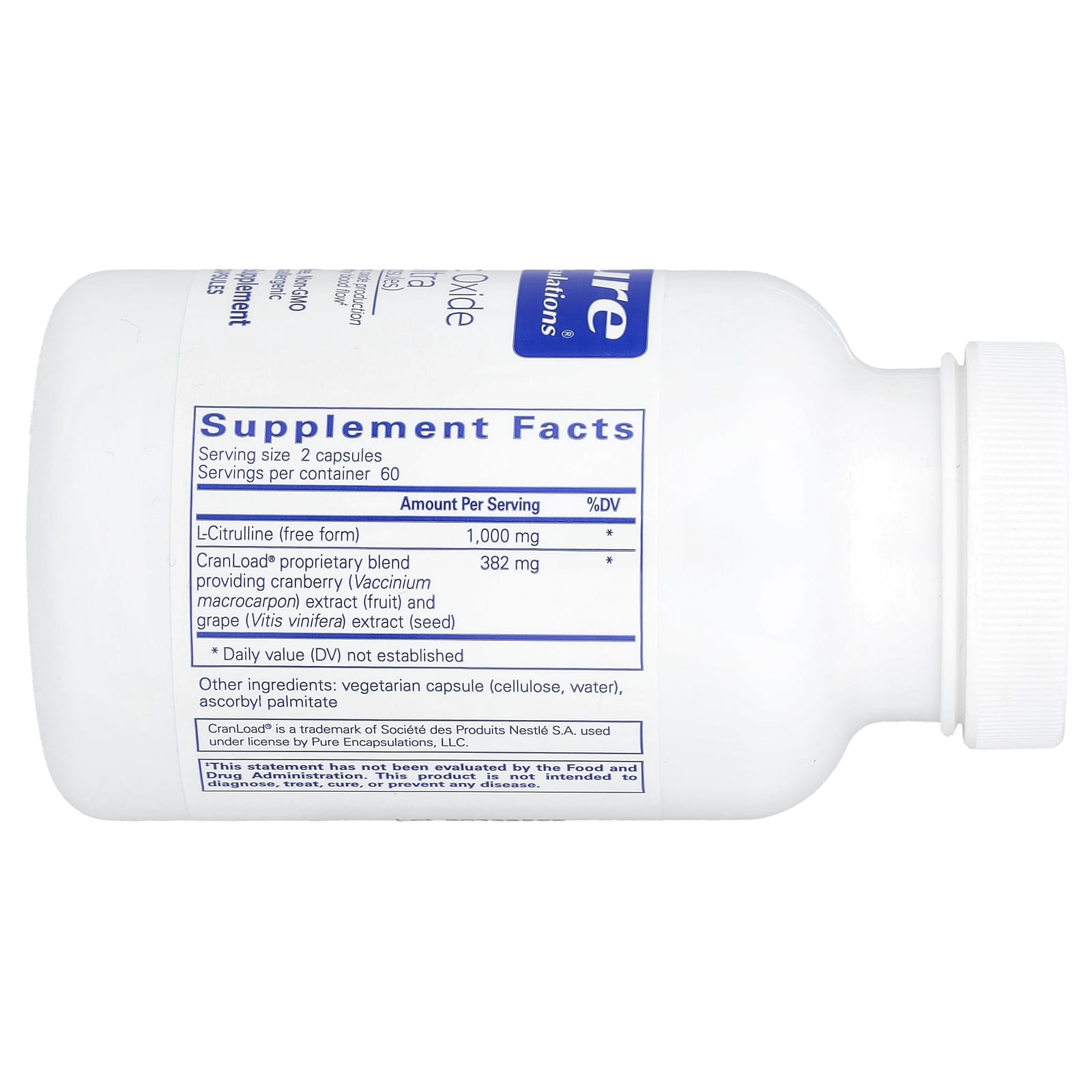 Pure Encapsulations, Nitric Oxide Ultra, 120 Capsules - Image 2