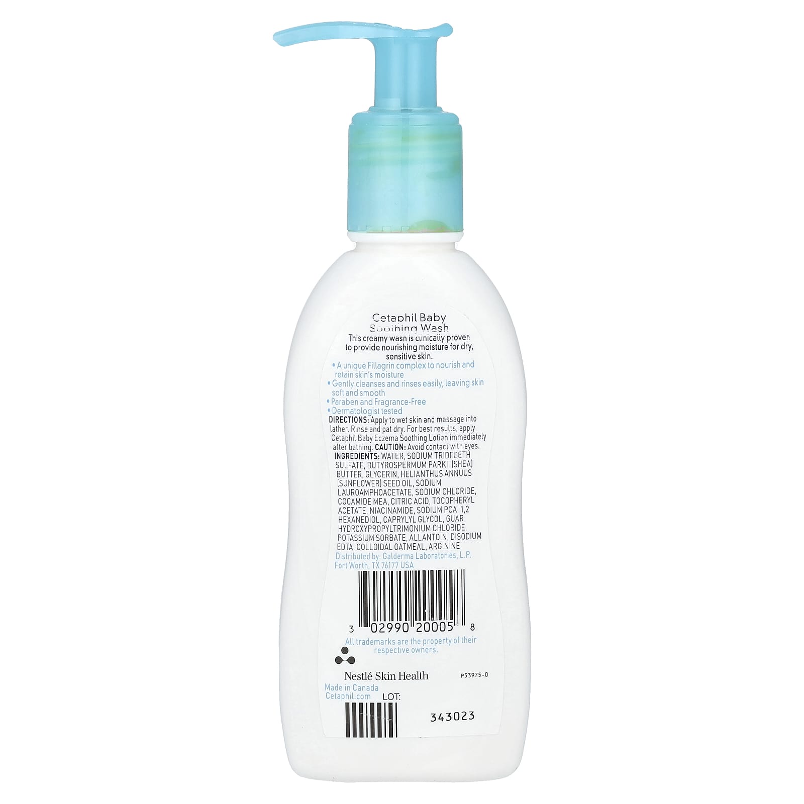 Cetaphil Fragrance-Free Baby Soothing Wash, 5 fl oz | Dry Skin Relief - Image 2