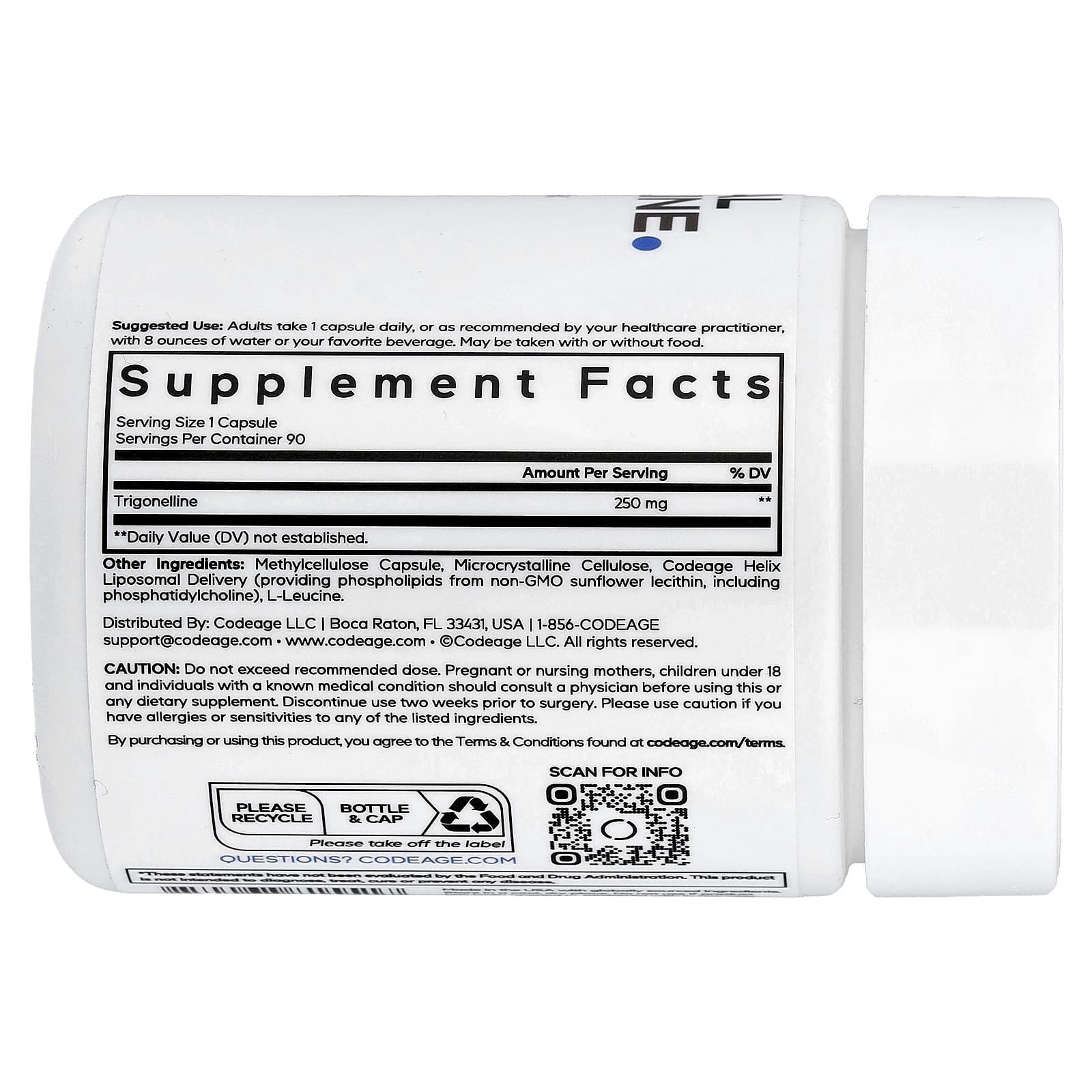 Unlock Trigonelline's Power with CodeAge's Advanced Liposomal Formula - Image 2