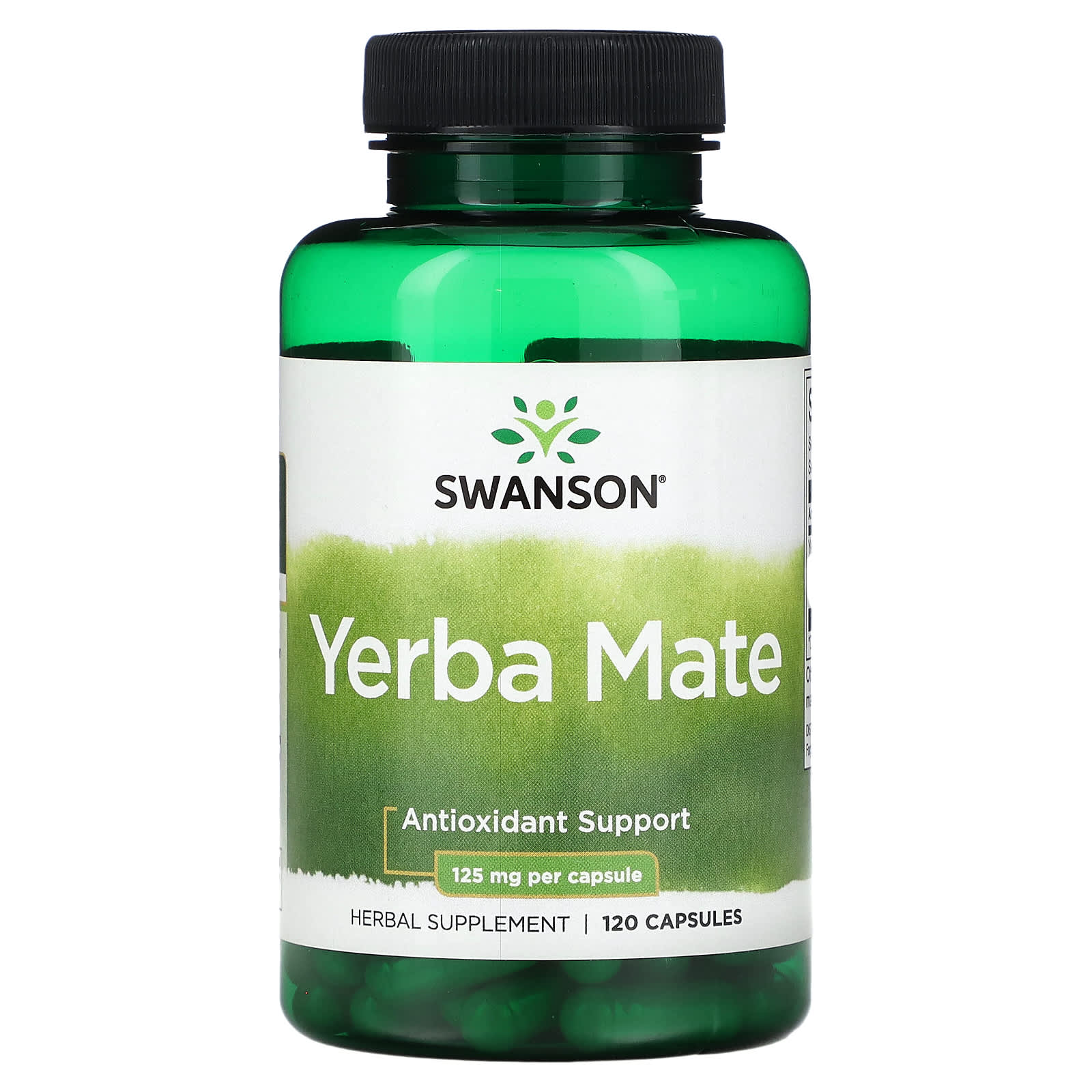 Swanson, Yerba Mate, 125 mg, 120 Capsules - Image 1