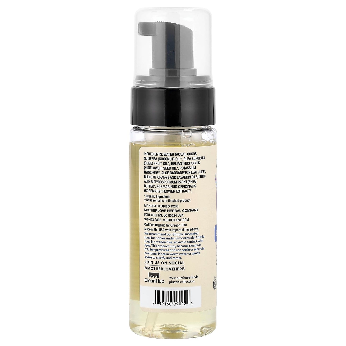 Motherlove, Baby & All Soap, Relaxing Lavender Blossom , 5.7 fl oz (168 ml) - Image 2