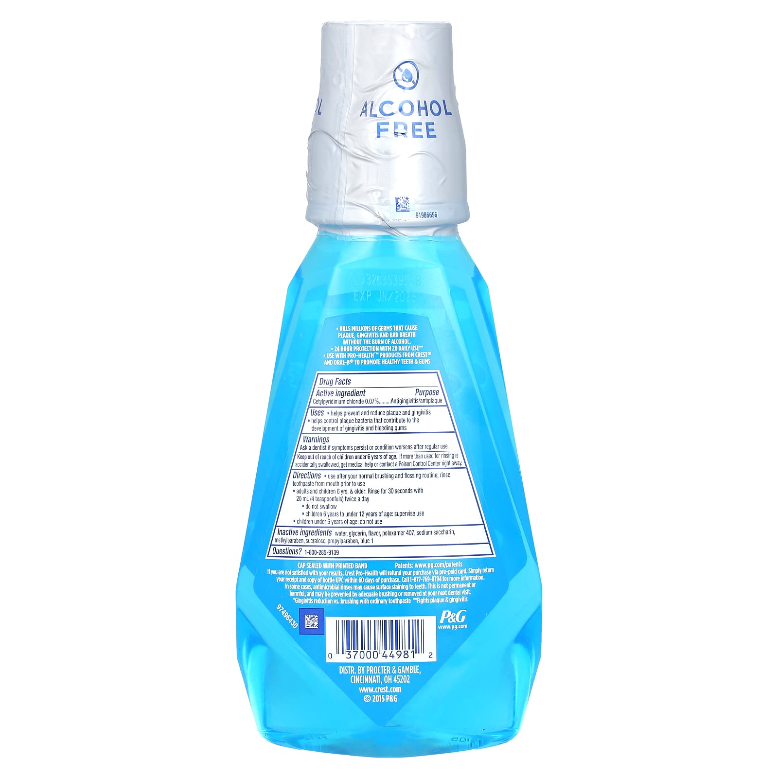 Crest Pro Health Antiplaque Mouthwash, Clean Mint, 16.9 oz - Image 2