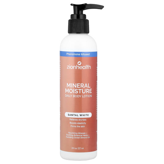 Zion Health, Mineral Moisture Daily Body Lotion, Santal White , 8 fl oz (227 ml) - Image 1
