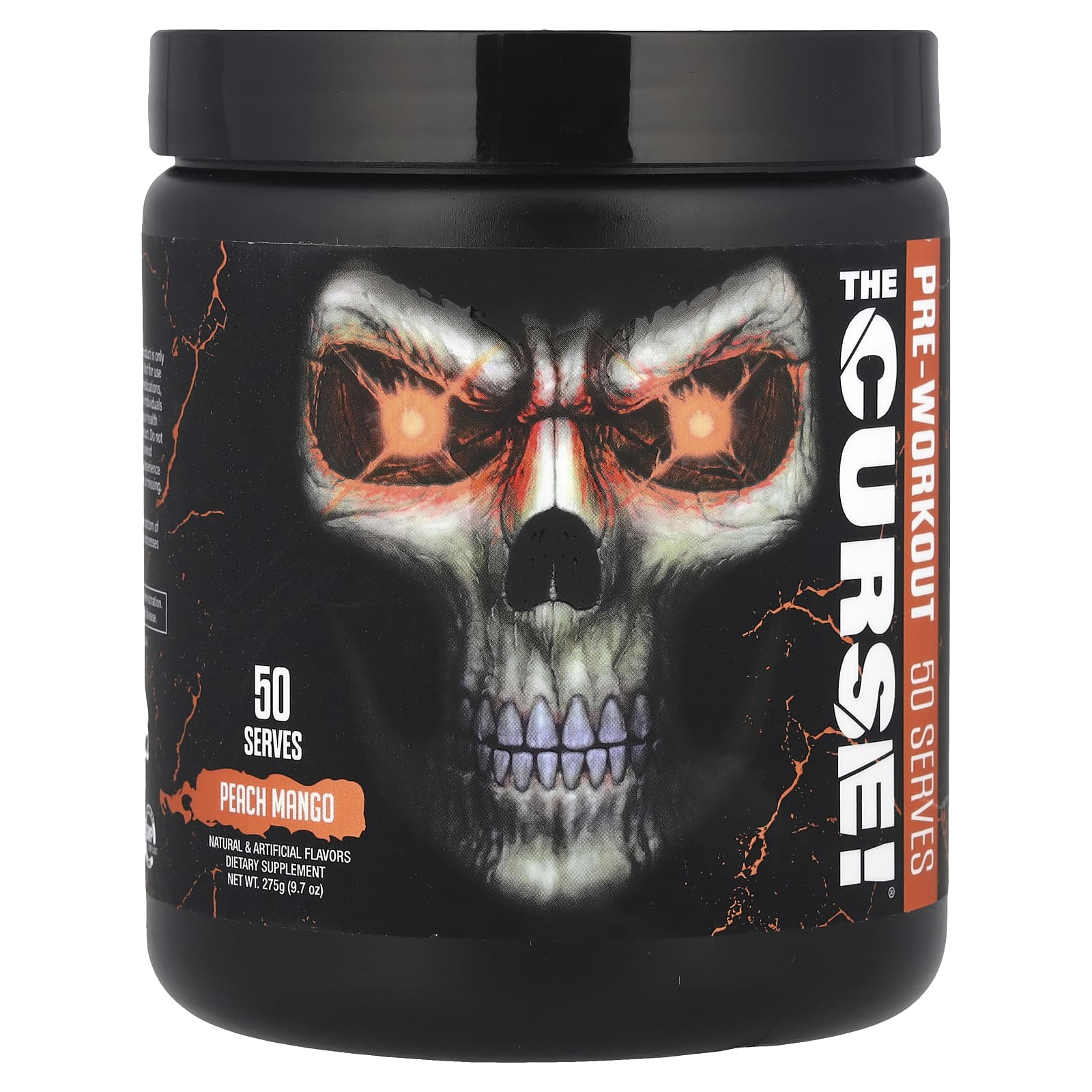 JNX Sports The Curse Peach Mango Pre-Workout Supplement Powder 275g - Image 1