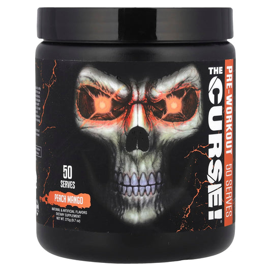 JNX Sports The Curse Peach Mango Pre-Workout Supplement Powder 275g - Image 1