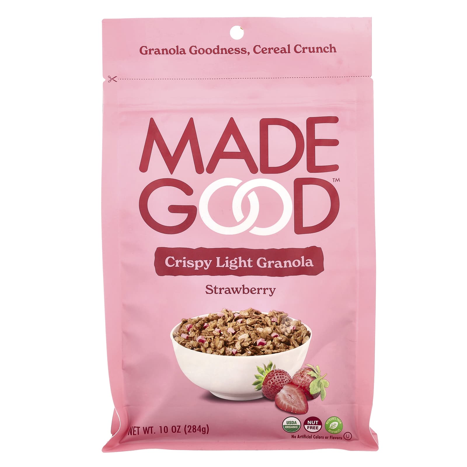 MadeGood, Crispy Light Granola, Strawberry, 10 oz (284 g) - Image 1