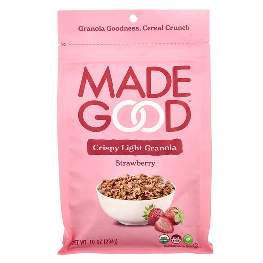 MadeGood, Crispy Light Granola, Strawberry, 10 oz (284 g) - Image 1