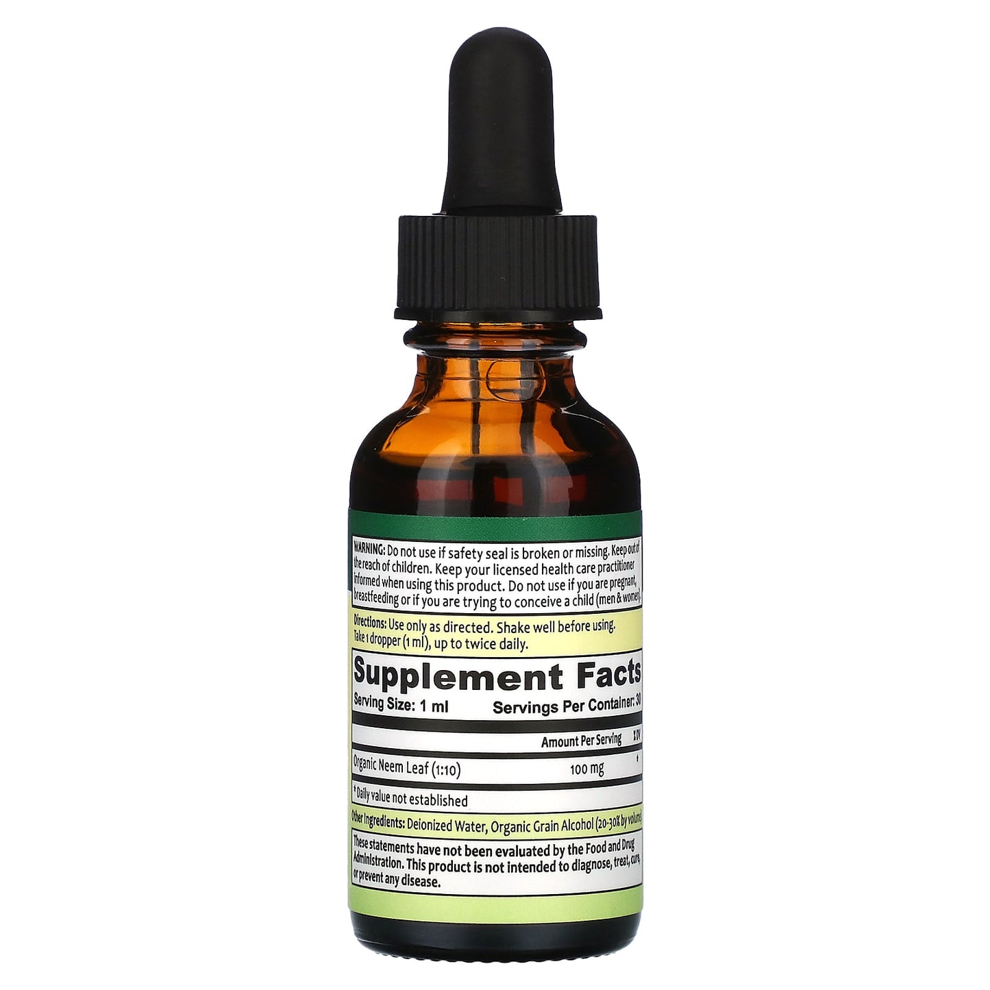 Organix South, Theraneem Naturals, Neem Leaf Extract, Nutritive Support, 100 mg, 1 fl oz (30 ml) - Image 2
