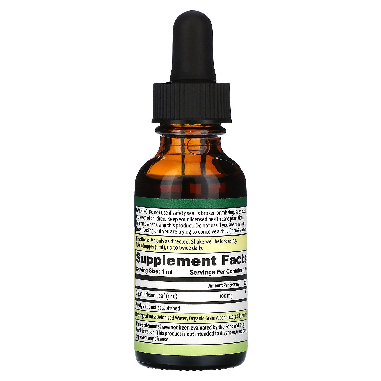Organix South, Theraneem Naturals, Neem Leaf Extract, Nutritive Support, 100 mg, 1 fl oz (30 ml) - Image 2