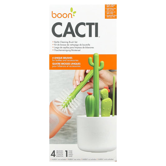 Boon Cacti Bottle Cleaning Brush Set - Easy & Effective Cleaning - Image 1