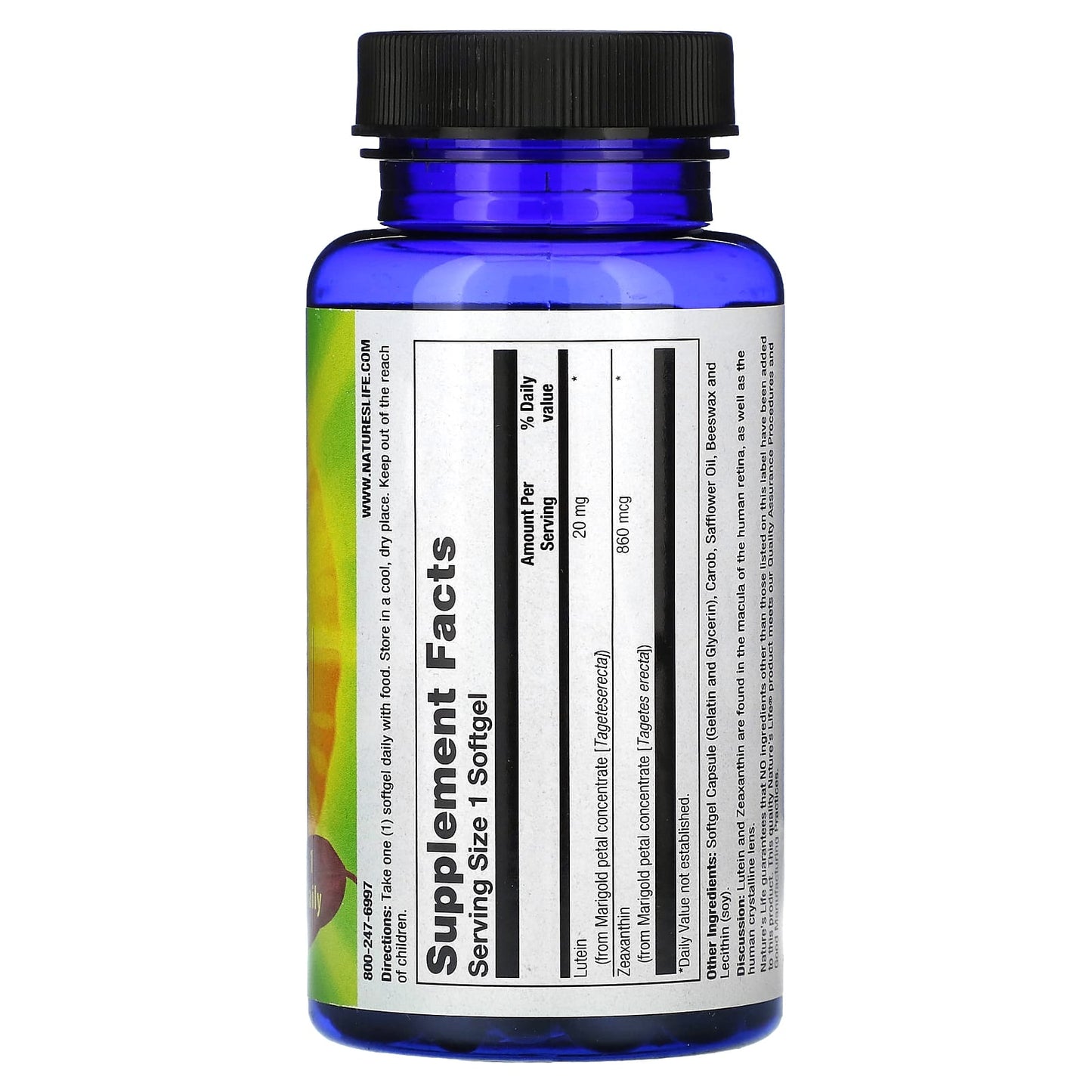 Nature's Life, Lutein, 20 mg, 60 Softgels - Image 2