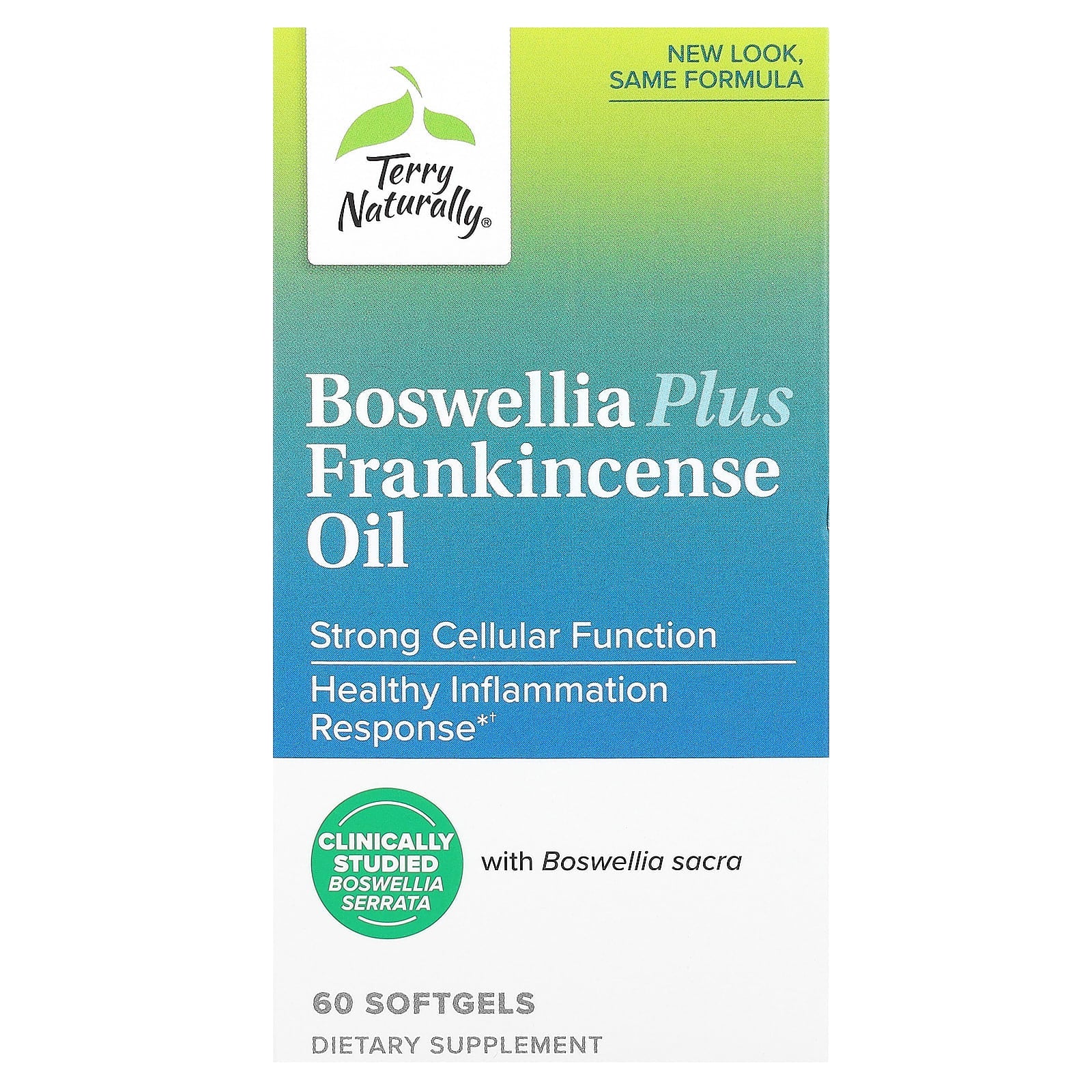 Terry Naturally, Boswellia Plus Frankincense Oil, 60 Softgels - Image 1