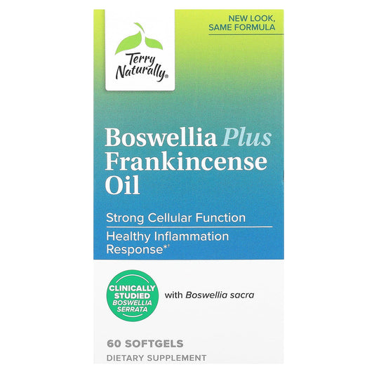 Terry Naturally, Boswellia Plus Frankincense Oil, 60 Softgels - Image 1