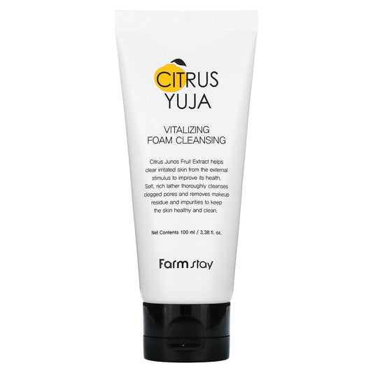 Farmstay Citrus Yuja Vitalizing Foam Cleanser, 3.38 fl oz - Image 1