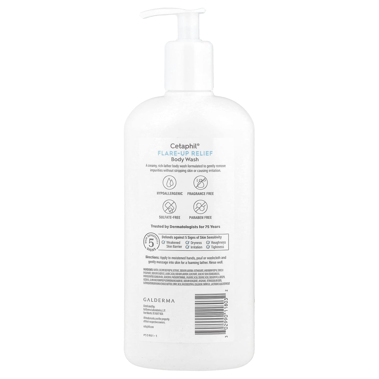Cetaphil Flare-Up Relief Body Wash for Dry, Irritated Skin - Image 2