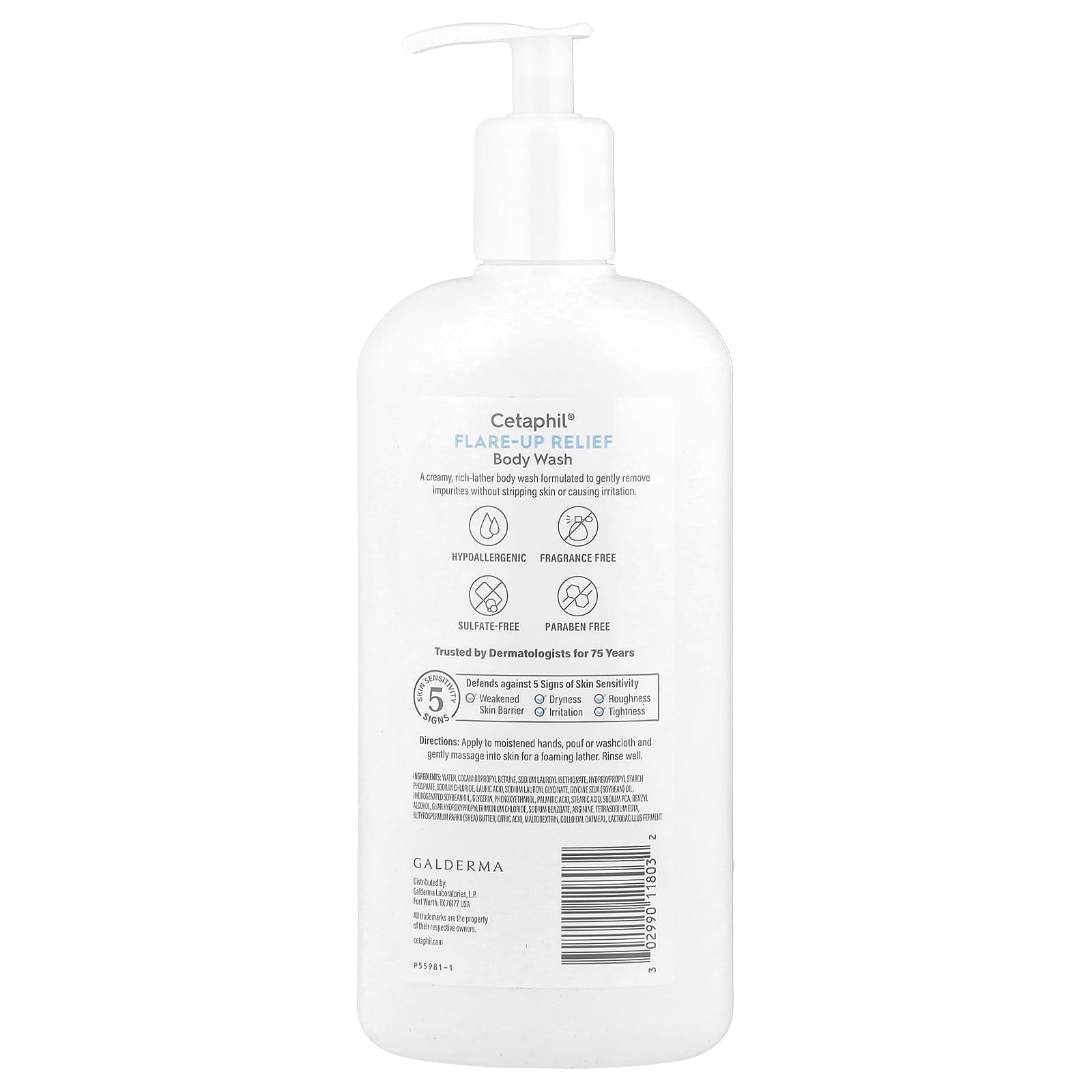 Cetaphil Flare-Up Relief Body Wash for Dry, Irritated Skin - Image 2