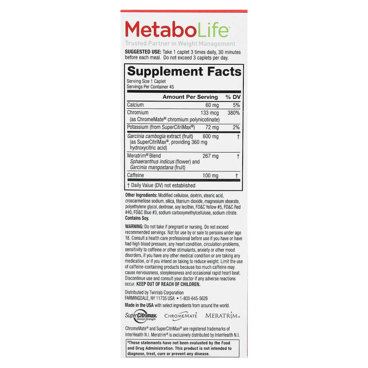 Metabolife, Ultra Advanced Weight Loss Formula , 45 Caplets - Image 2