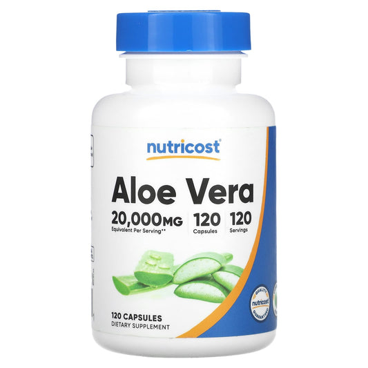 Nutricost, Aloe Vera, 20,000 mg , 120 Capsules - Image 1