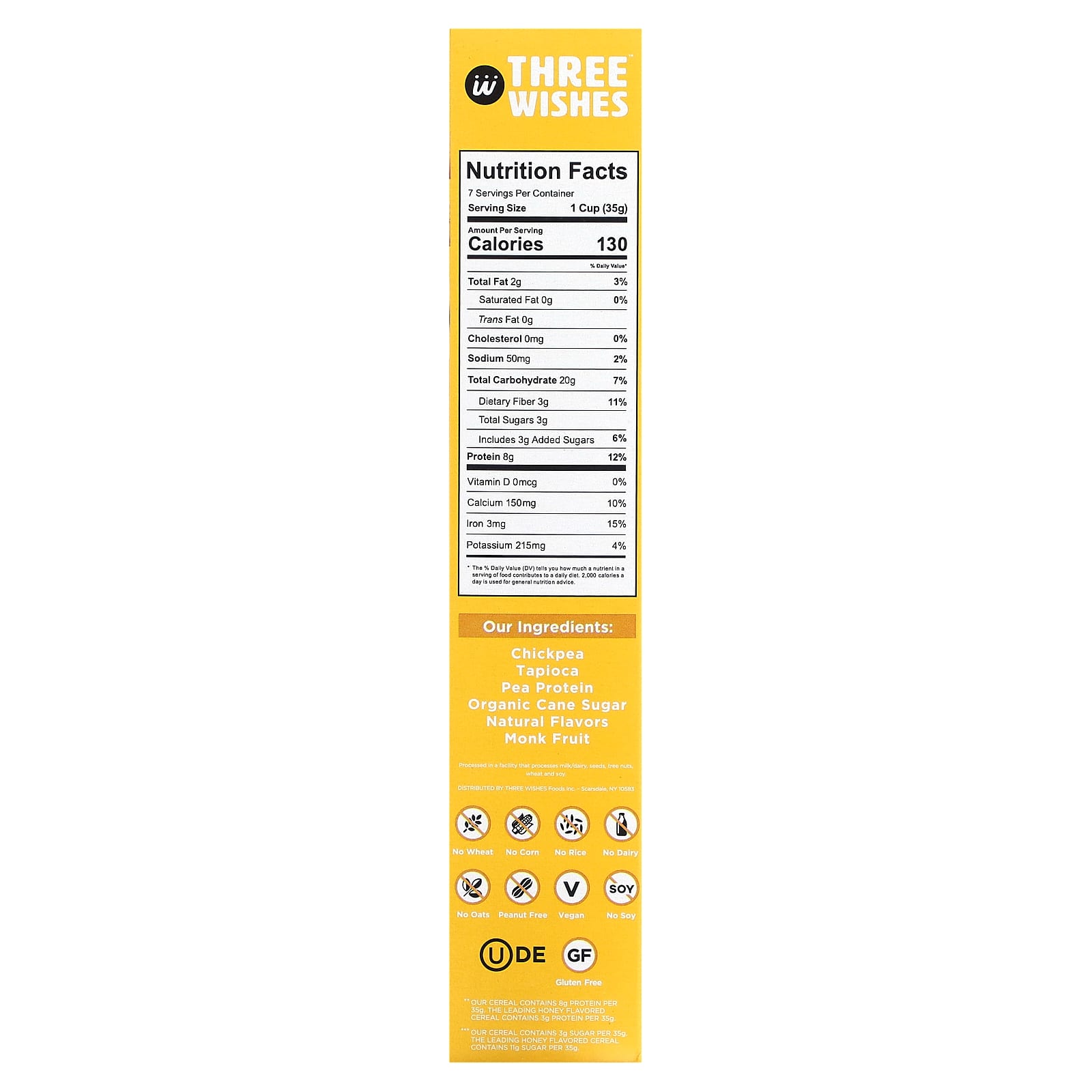Three Wishes, Grain Free Cereal, Honey, 8.6 oz (245 g) - Image 2