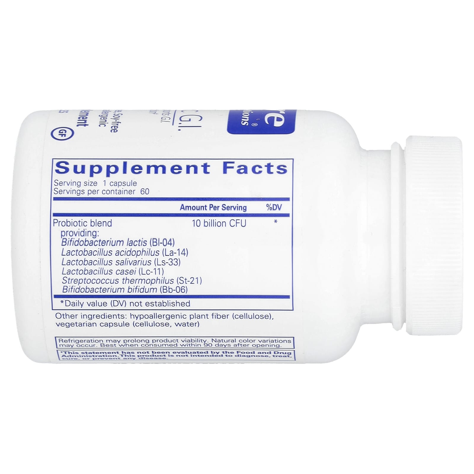 Pure Encapsulations, Probiotic G.I., 60 Capsules - Image 2